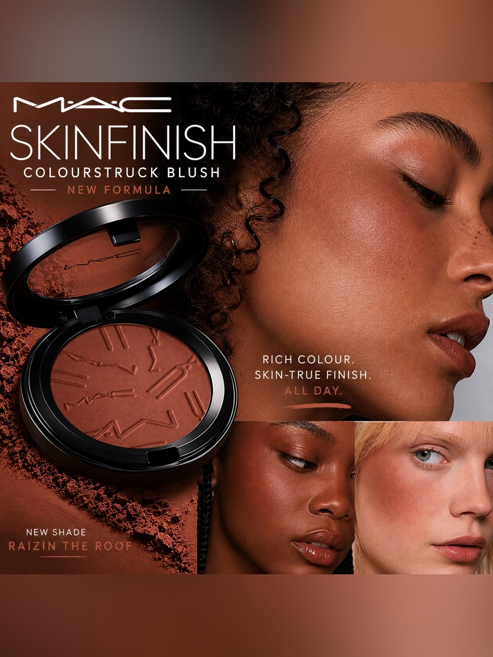 NEW MAC Colourstruck Skinfinish Blush - Raizin the Roof | Brand New in Box